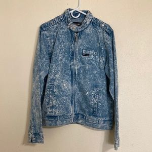 Members only acid wash jacket